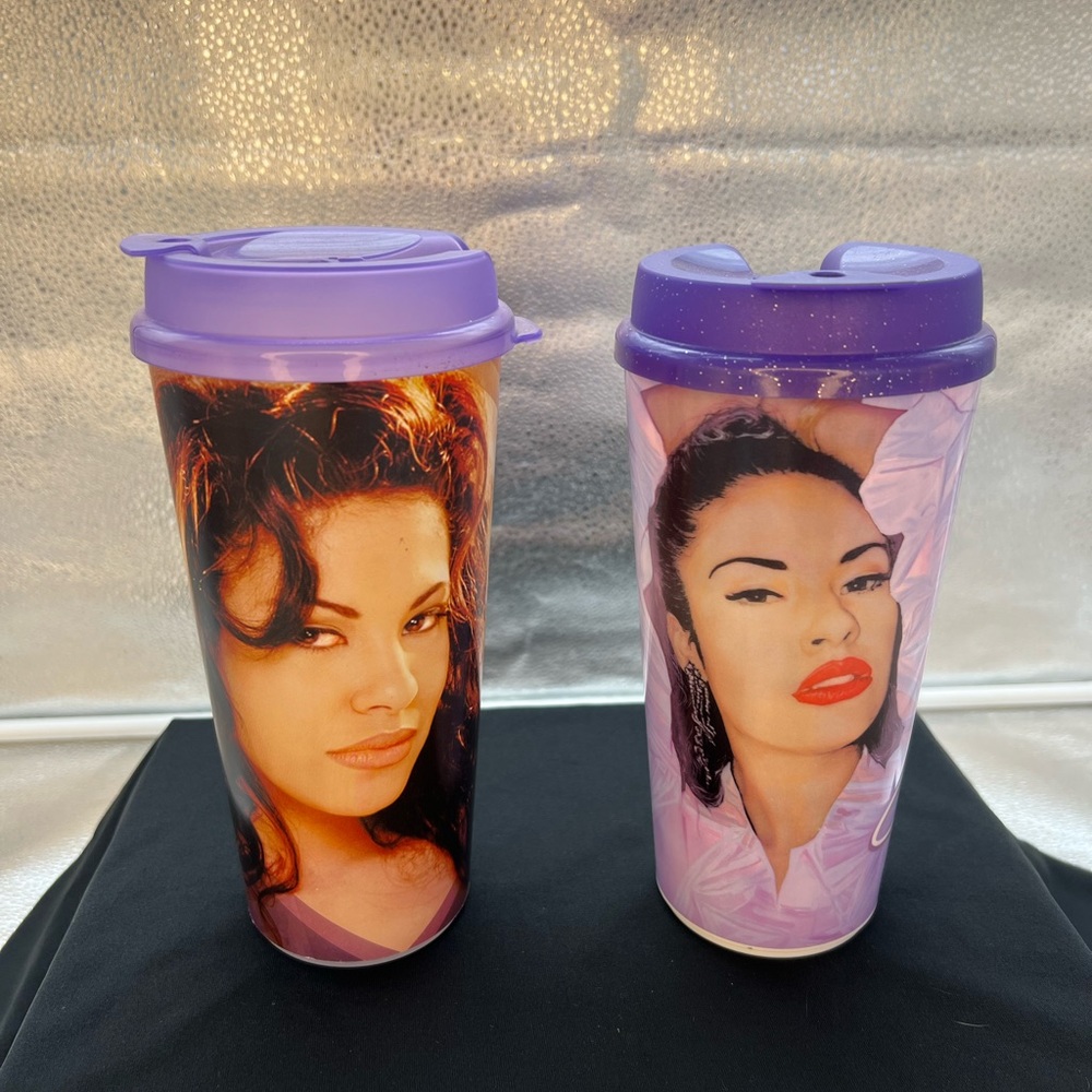 2 Selena Quintanilla Forever 25th Anniversary Stripes Cups Mug Purple Cups